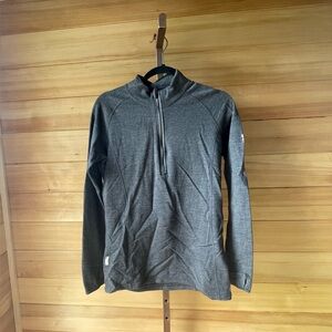 Meriwool Gray Quarter-Zip Men's Sweatshirt Large